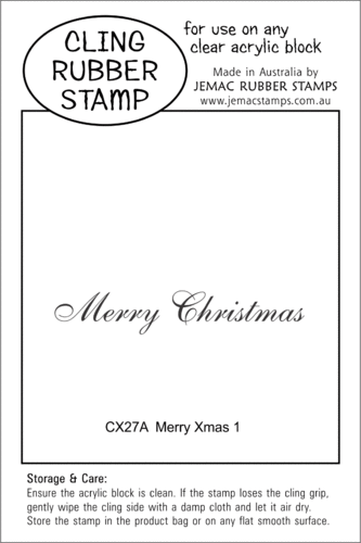 CX27A Merry Xmas 1 - Cling Stamp