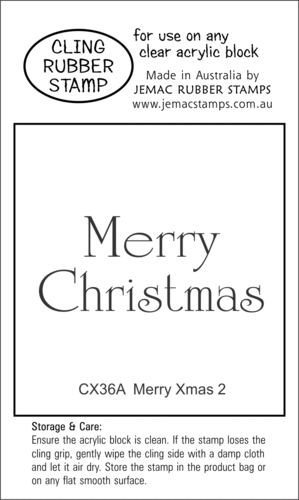 CX36A Merry Xmas 2 - Cling Stamp