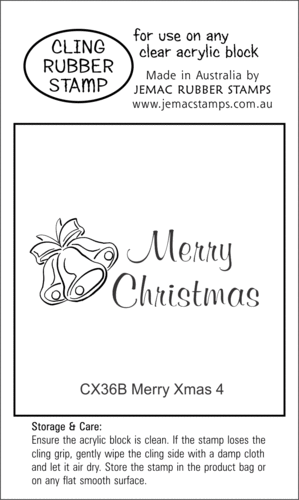 CX36B Merry Xmas 4 - Cling Stamp