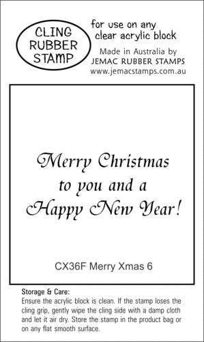 CX36F Merry Xmas 6 - Cling Stamp