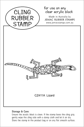 CZ411A Lizard - Cling Stamp