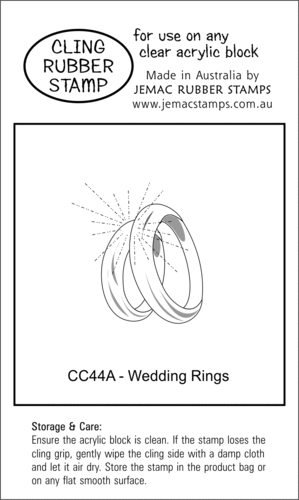 CC44A Wedding Rings - Cling Stamp