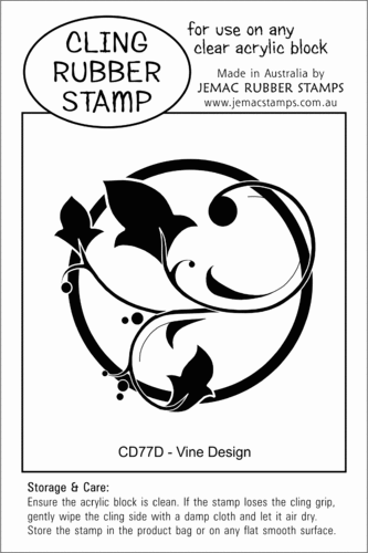 CD77D Vine Design - Cling Stamp