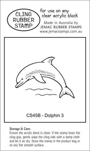 CS45B Dolphin 3 - Cling Stamp