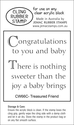 CW66C Baby Congratulations - Cling stamp