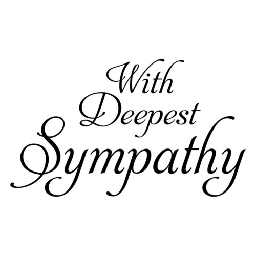 W46H Sympathy Script - Wood Mounted Stamp