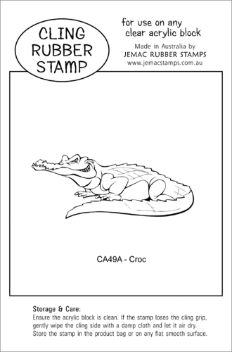 CA49A Croc - Cling Stamp