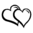 CC56C Love Hearts Large - Cling Stamp