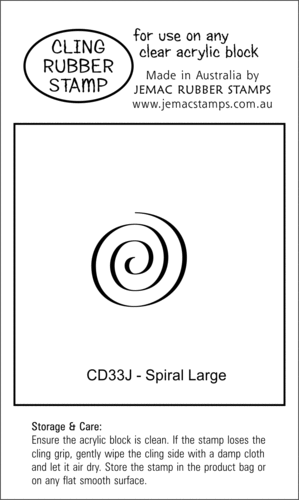 CD33J Spiral Large - Cling Stamp