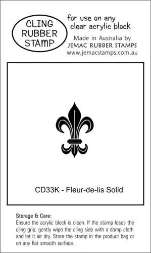 CD33K Fleur-de-lis Solid - Cling Stamp