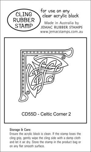 CD55D Celtic Corner 2 - Cling Stamp