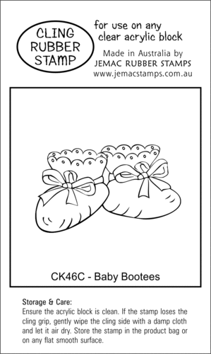 CK46C Baby Bootees - Cling Stamp
