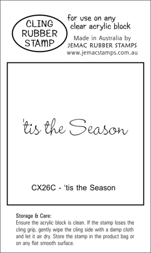 CX26C 'tis the Season - Cling Stamp
