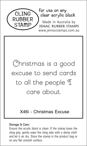 CX46i Christmas Excuse - Cling Stamp