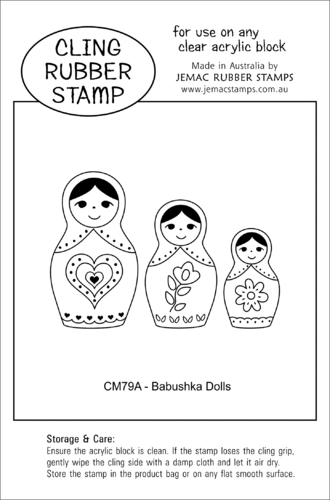 CM79A Babushka Dolls - Cling Stamp