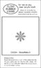 CX33H Snowflake 5 - Cling Stamp