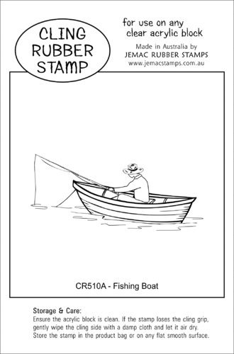 CR510A Fishing Boat - Cling Stamp