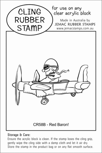 CR58B Red Baron - Cling Stamp