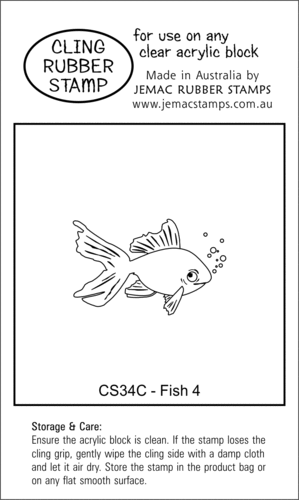 CS34C Fish 4 - Cling Stamp