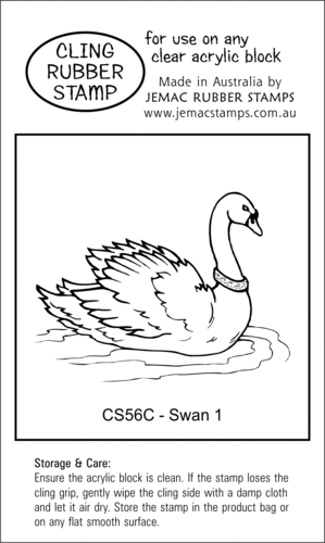 CS56C Swan 1 - Cling Stamp
