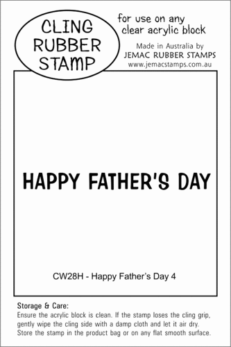 CW28H Father's Day 4 - Cling Stamp
