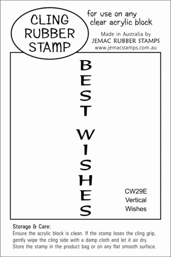 CW29E Vertical Wishes - Cling Stamp
