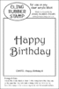 CW47D Happy Birthday 6 - Cling Stamp
