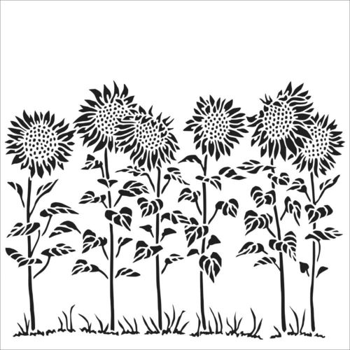 TCW Stencil 6x6 Sunflower Meadow